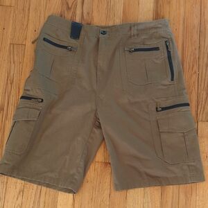 Men's Tan Cargo Shorts. 100% Cotton Pre Owned. XL